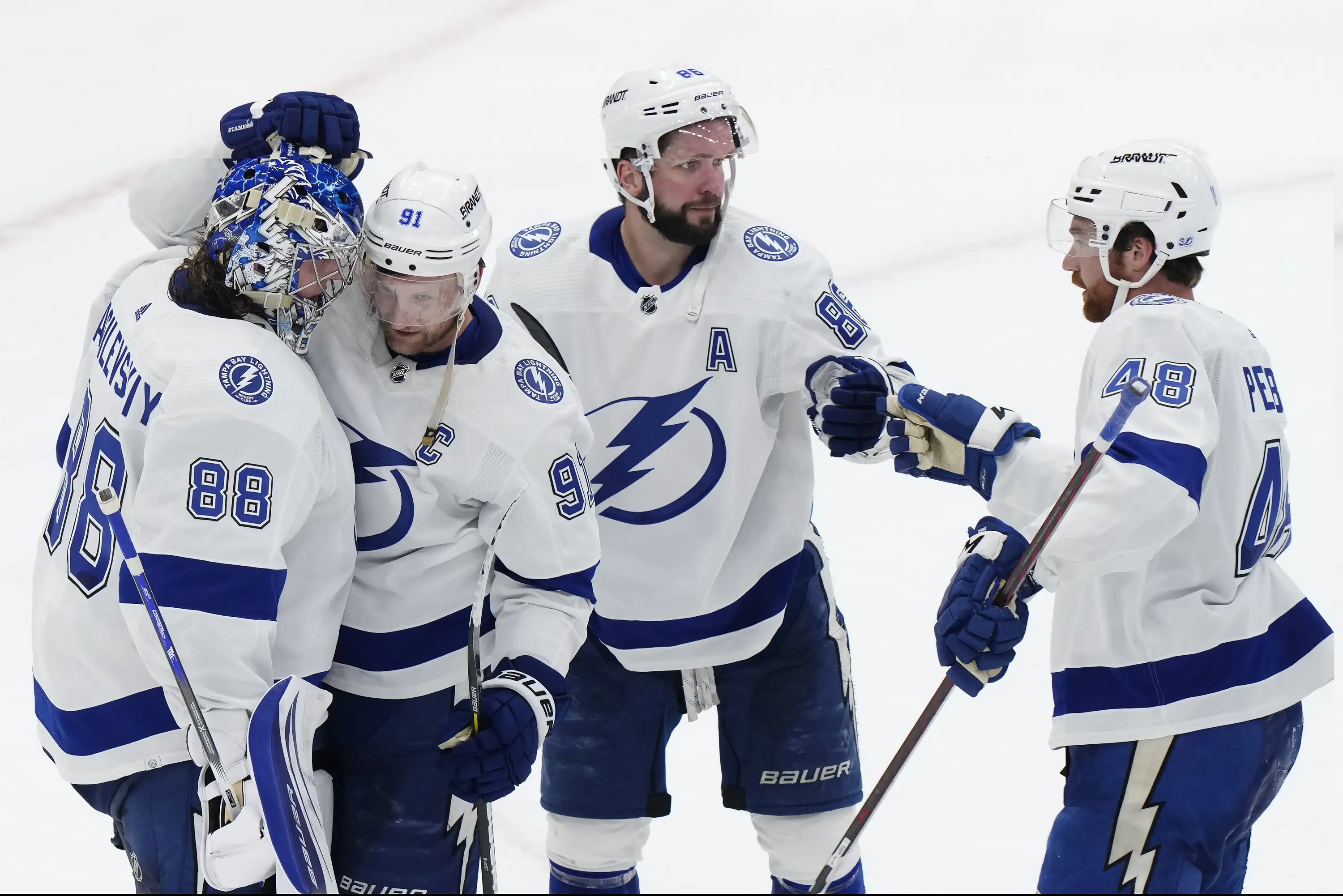 Point has 2 goals, Lightning beat Maple Leafs 7-3 in Game 1 | AP News