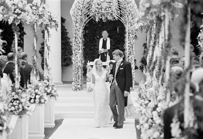 Tricia Nixon, hija del presidente Nixon, el día de su boda con Edward Finch Cox, en una ceremonia realizada en la Casa Blanca el 12 de junio de 1971. (Foto AP, Archivo)