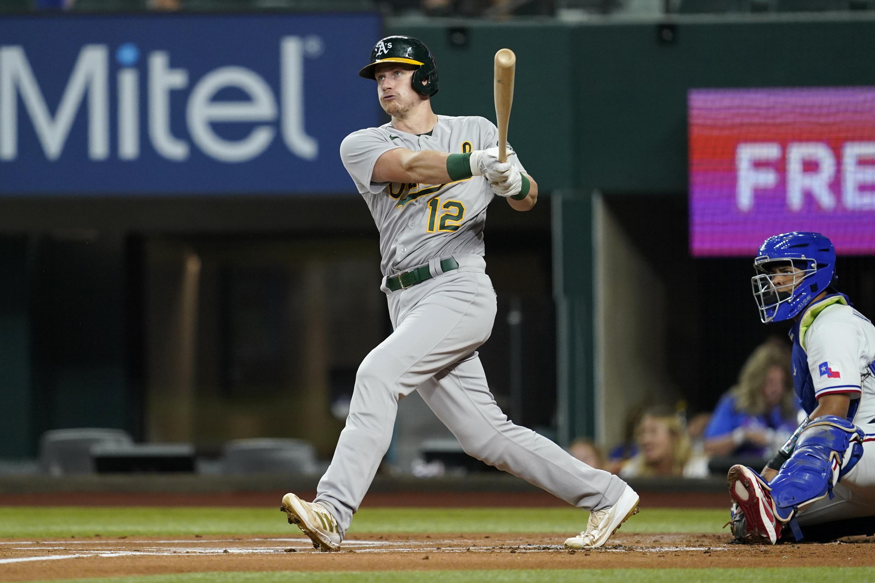 Murphy hits 2 HRs, Langeliers homers as A’s roll past Texas