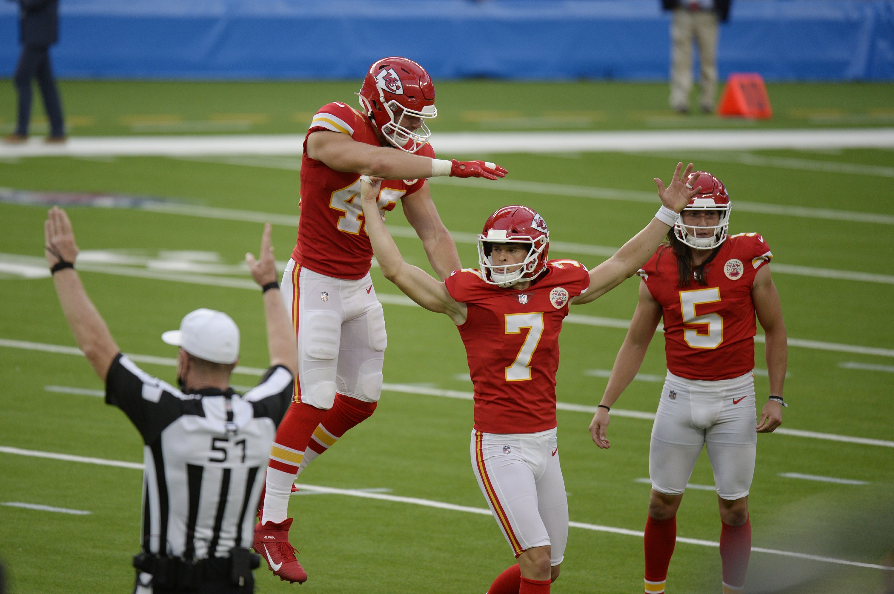 New Chiefs kicker Harrison Butker was better from distance in