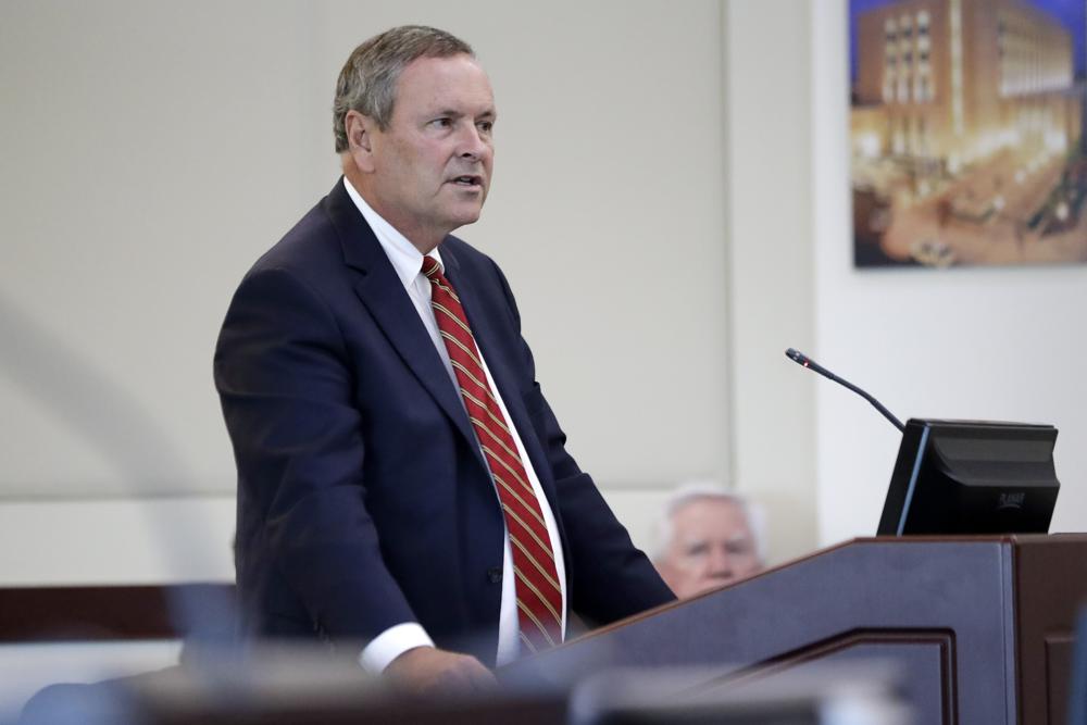 FILE - In this Aug. 28, 2019, file photo, Nashville District Attorney Glenn Funk speaks in Nashville, Tenn. Progressive prosecutors around the country are increasingly declaring they just won't enforce some GOP-backed state laws, a strategy at work in response to some of the most controversial new changes in recent years. Funk has made a habit of resisting GOP-passed laws. He says enforcing them would