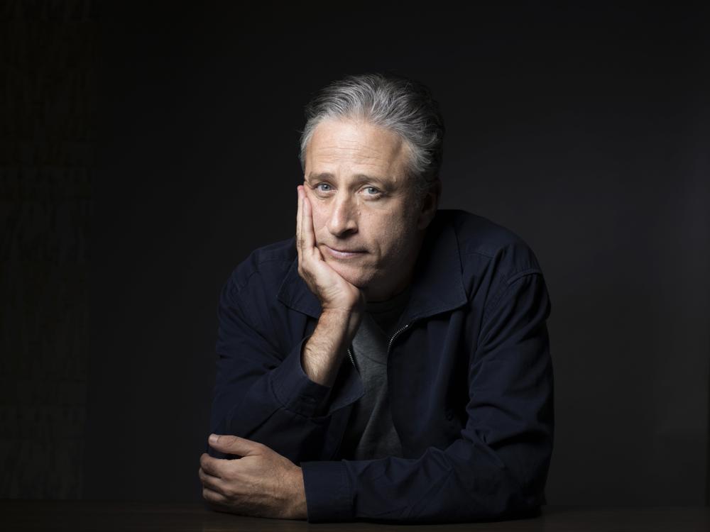 FILE - Jon Stewart poses for a portrait in promotion of his film, "Rosewater," in New York, Nov. 7, 2014. Stewart is the latest recipient of the Mark Twain prize for lifetime achievement in comedy, an honor being bestowed Sunday, April 24, 2022, at the Kennedy Center for the Performing Arts.(Photo by Victoria Will/Invision/AP, File)