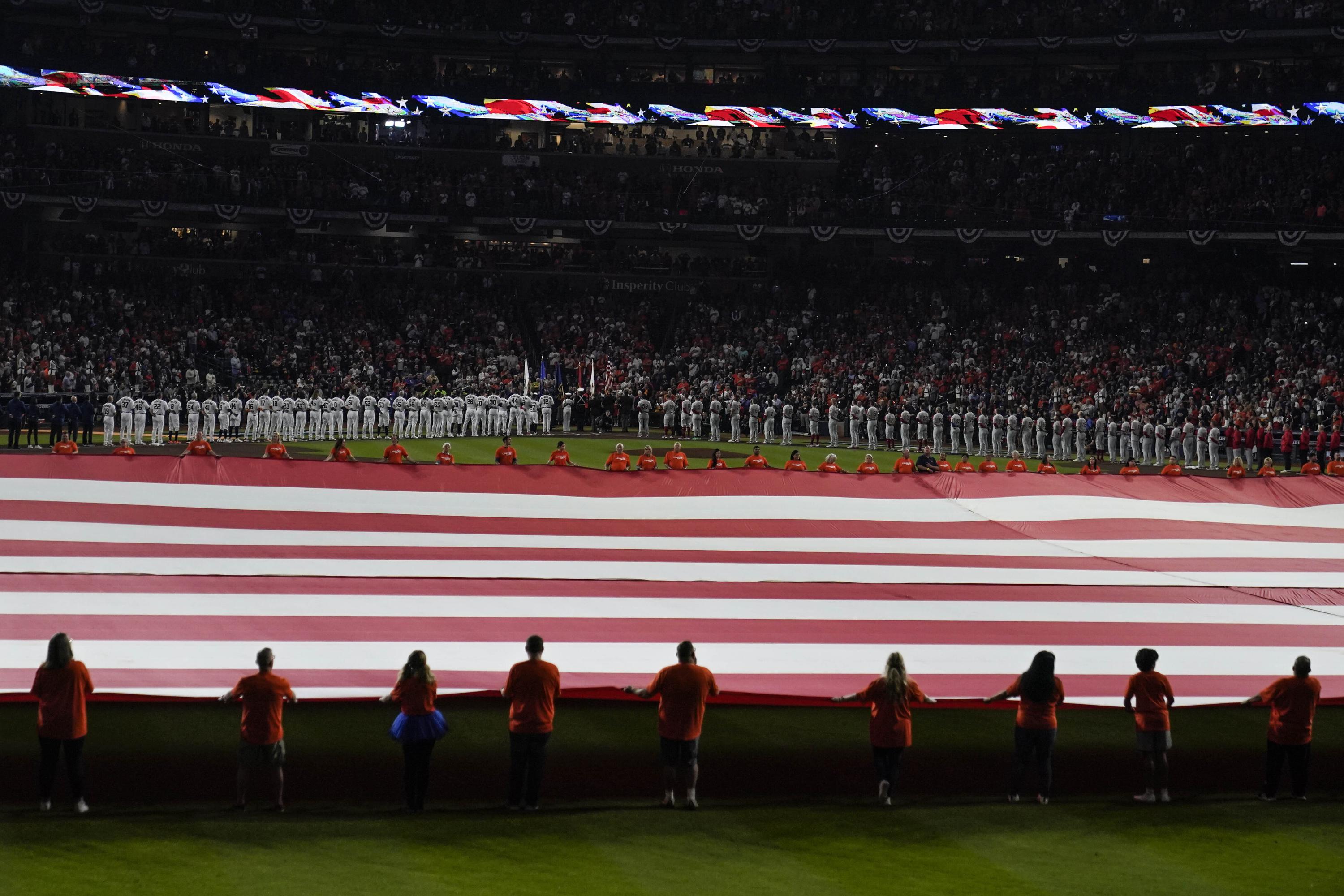 National anthem singer flubs lyrics at World Series opener