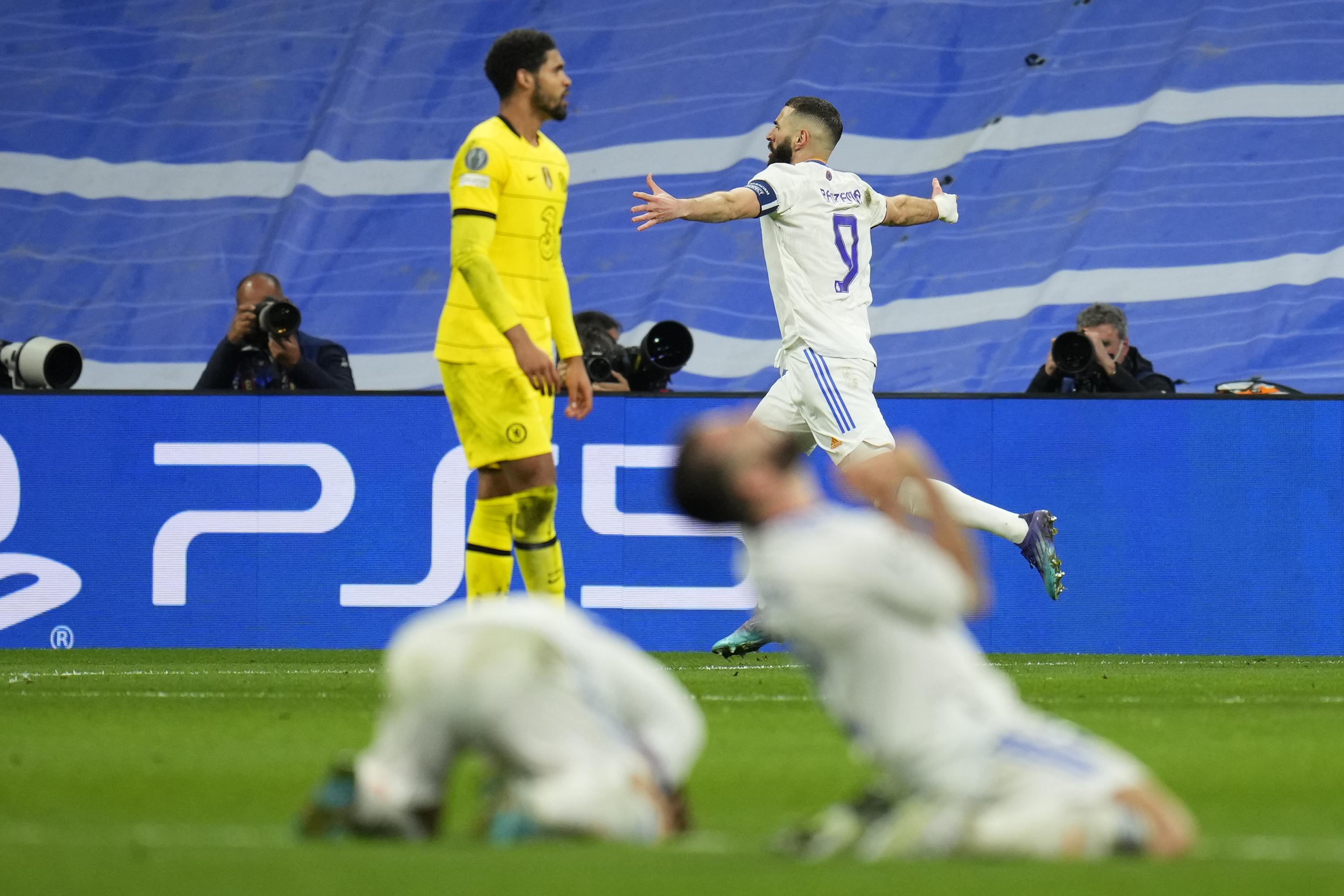 Benzema strikes again as Madrid fends off Chelsea comeback | AP News