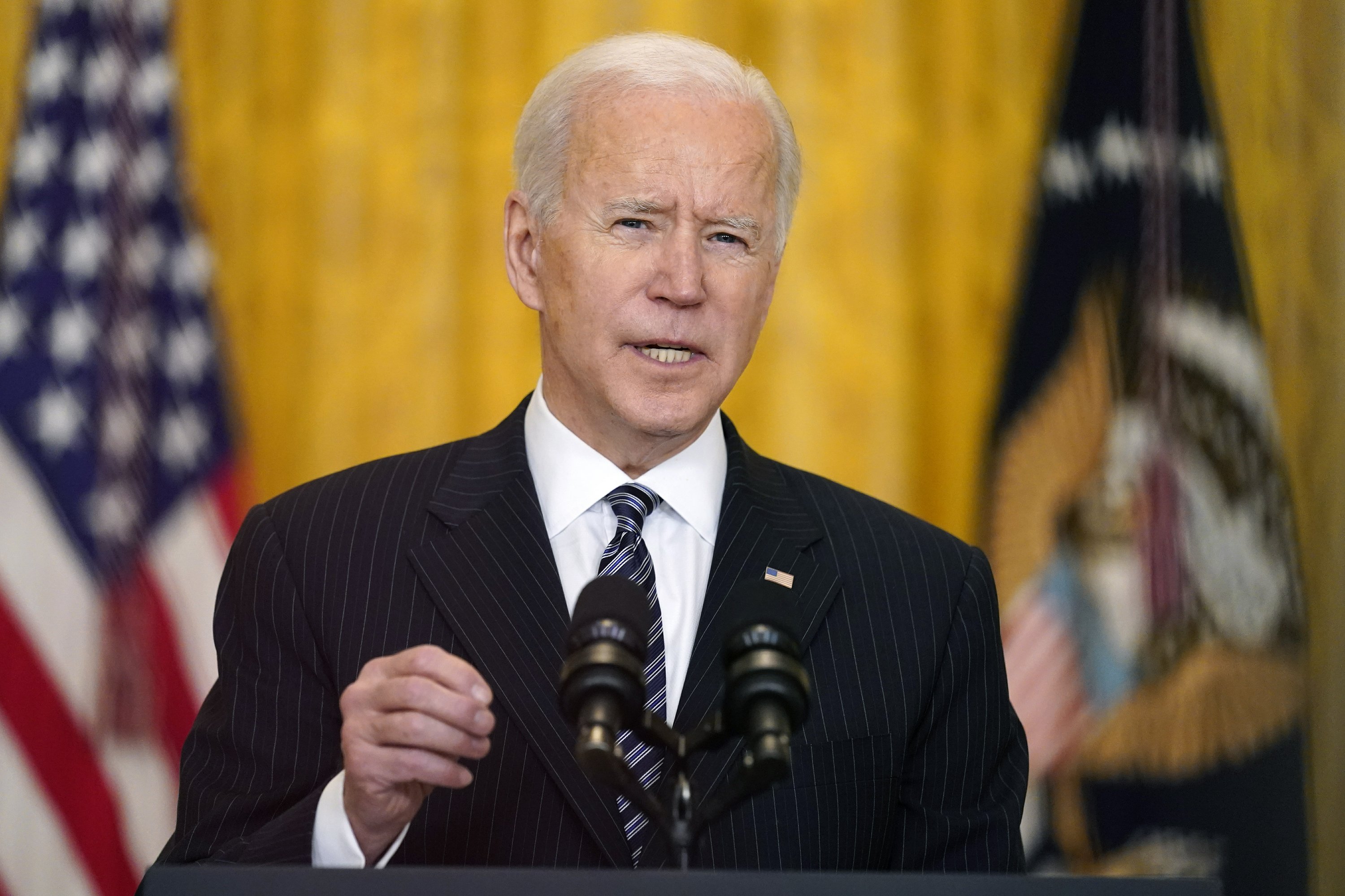 Biden says U.S. will reach 100 million virus target on Friday