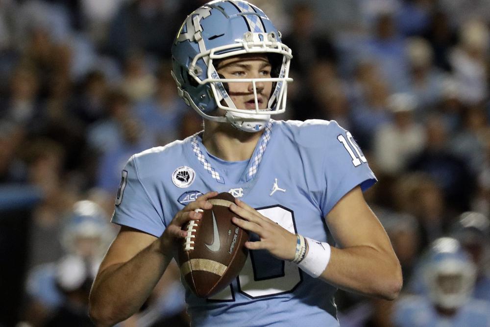 Drake Maye’s 5 touchdowns lead No. 21 North Carolina to 42-24 win vs. Pittsburgh