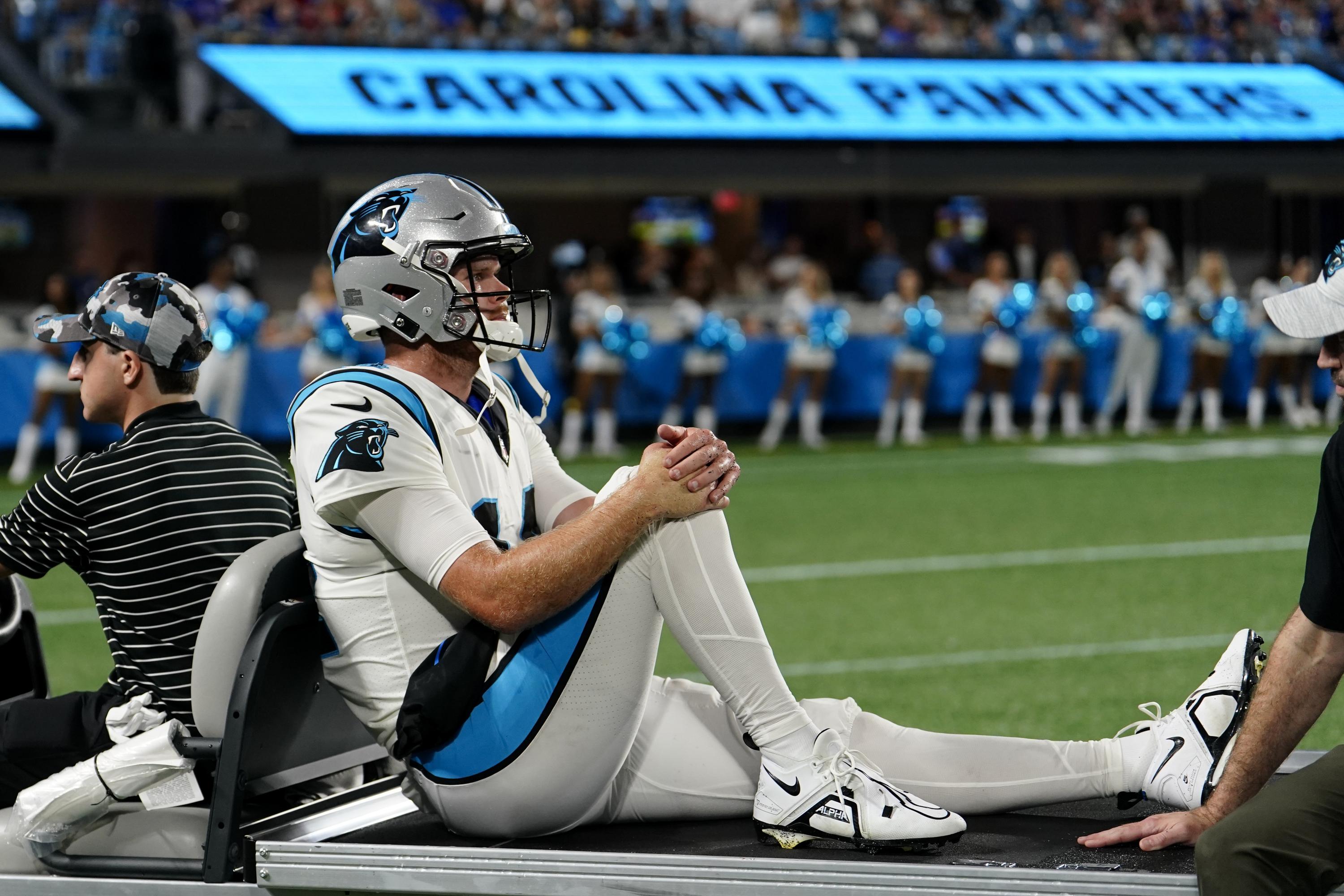 Panthers’ Darnold, Gonzalez carted off with injuries