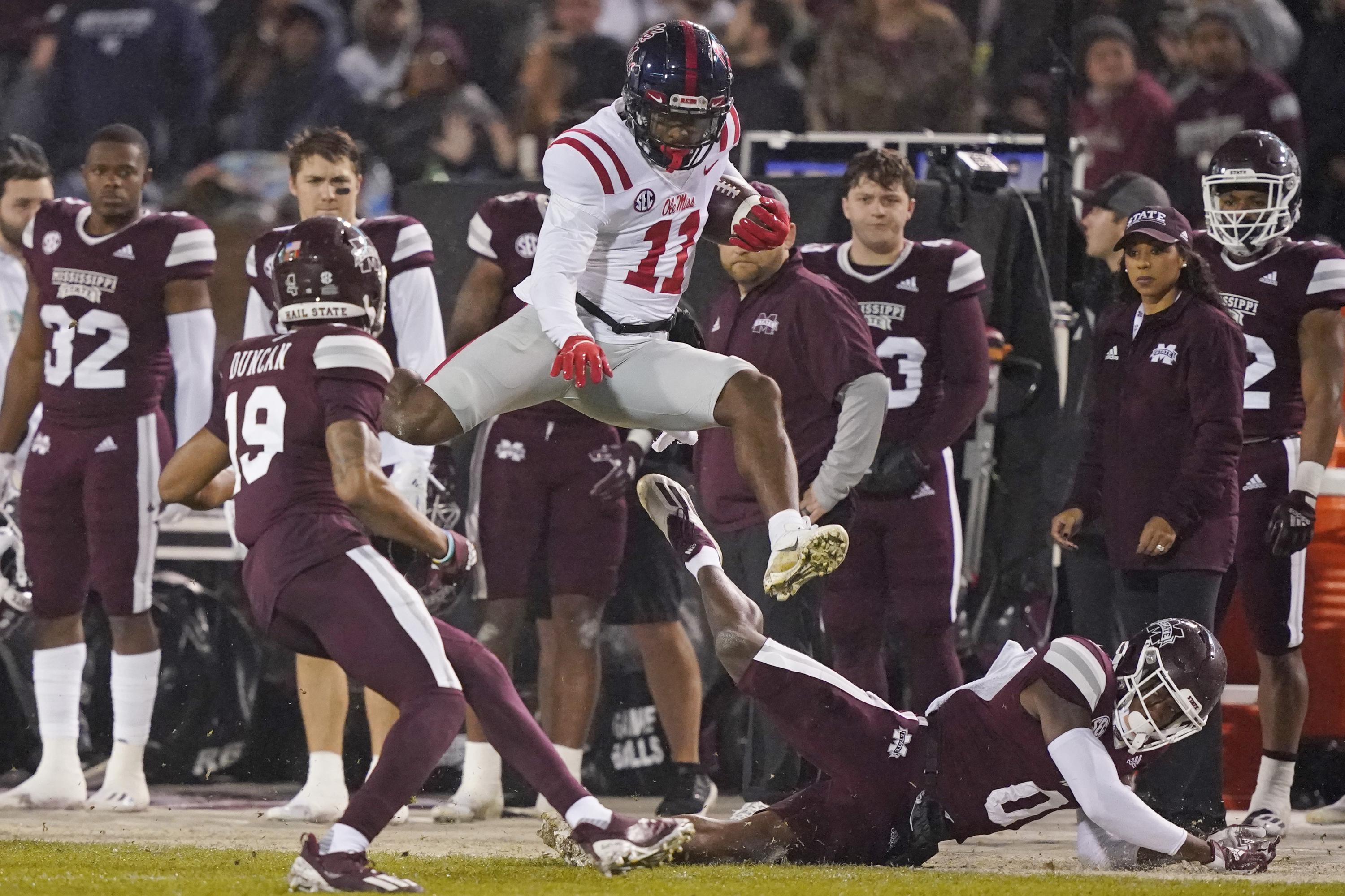No. 8 Mississippi beats Mississippi State 3121 in Egg Bowl AP News