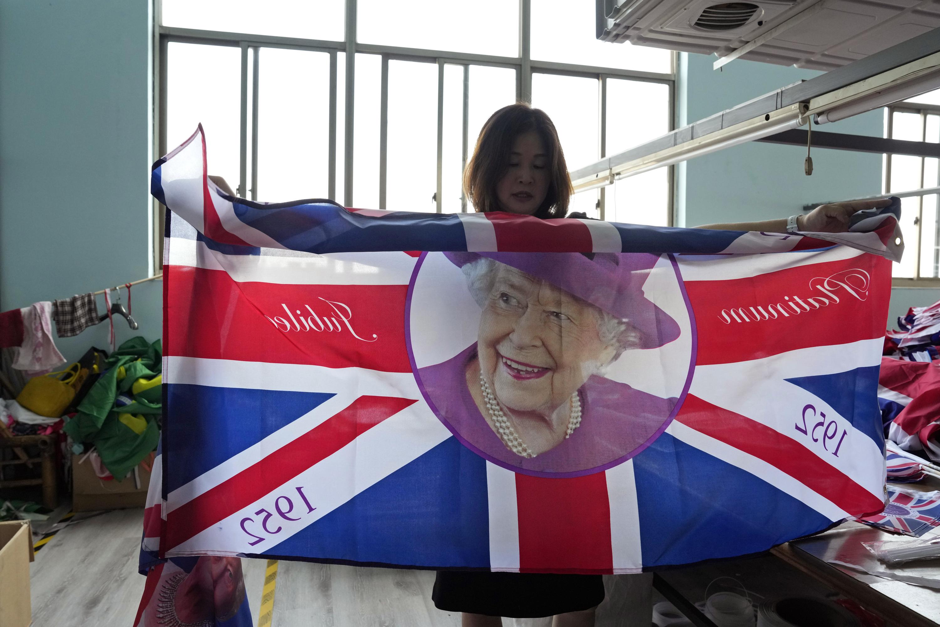 Chinese factory churns out British flags after queen’s death