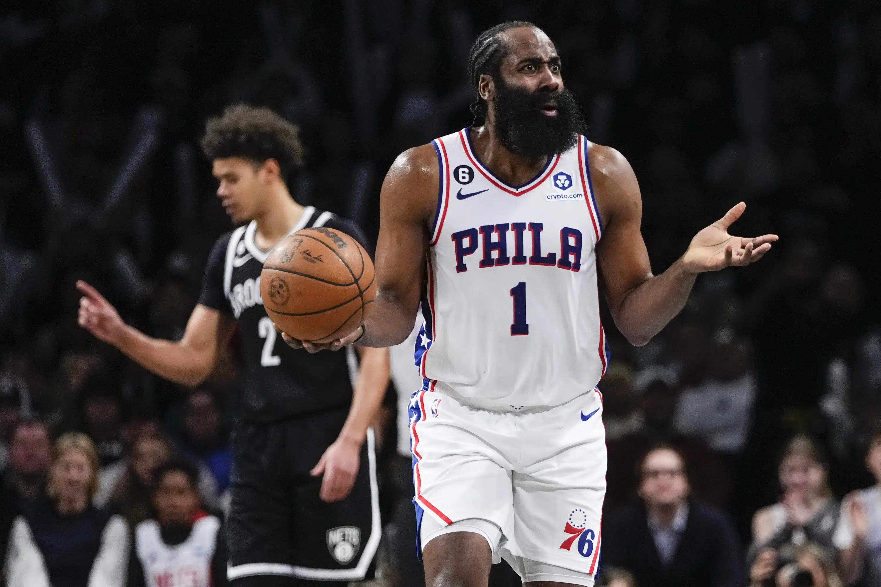 Harden was ejected, but the Nets didn’t have Embiid for hip shots