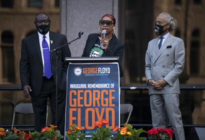 Bridgett Floyd, hermana de George Floyd, en  Minneapolis, el 23 de mayo del 2021. .(Jeff Wheeler/Star Tribune via AP)