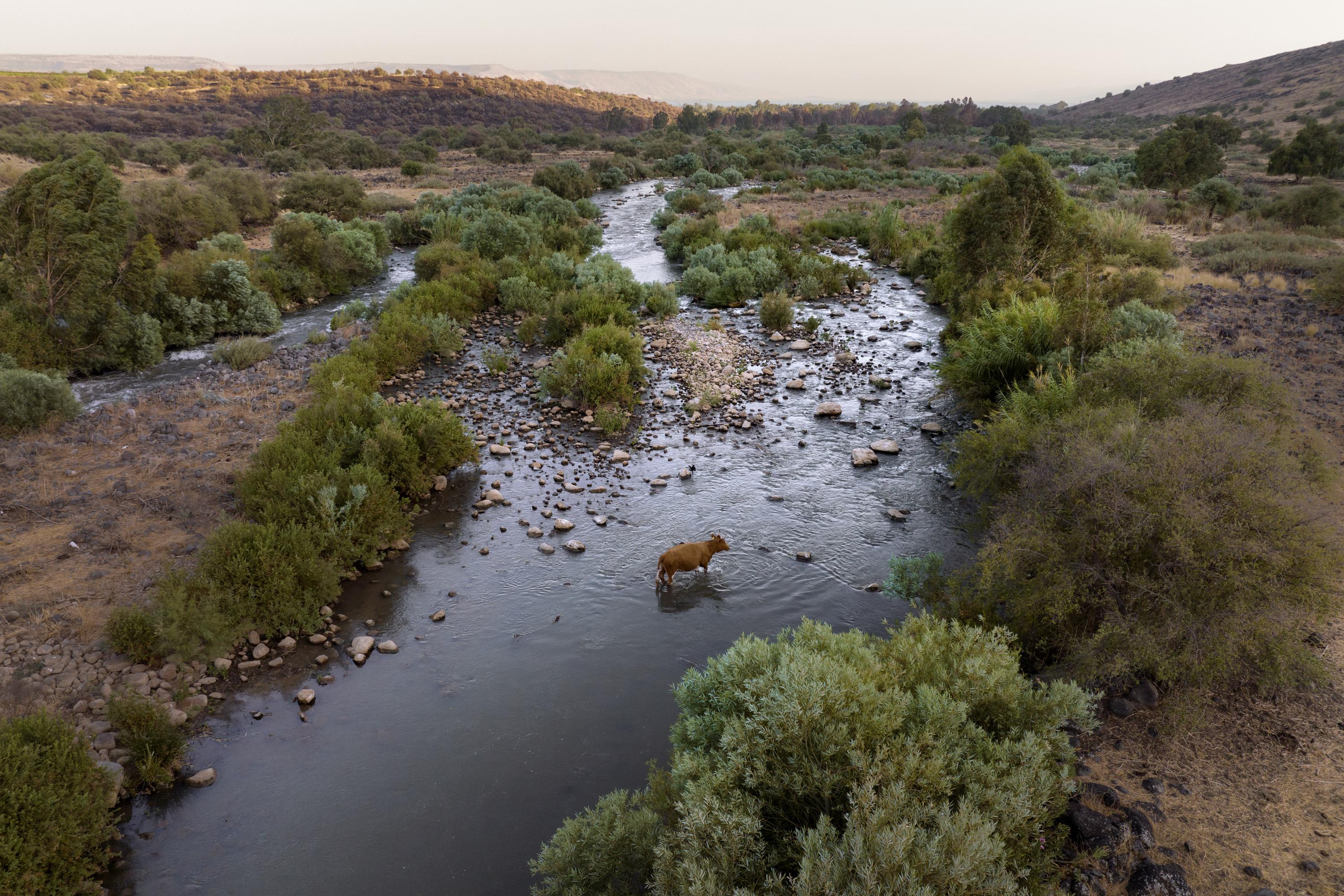 Jordan River, Jesus' baptism site, is 