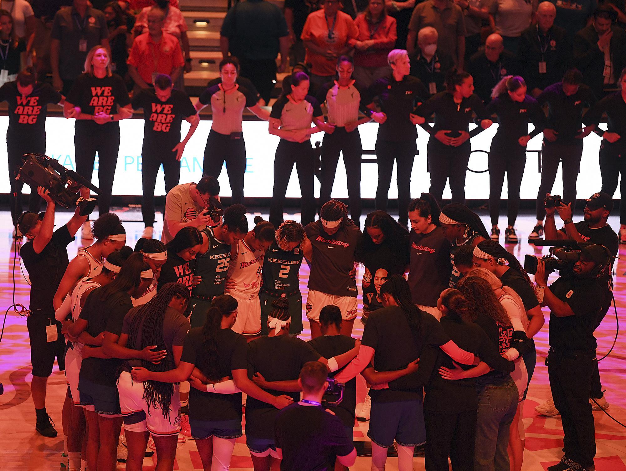 Brittney Griner recognized with WNBA moment of silence