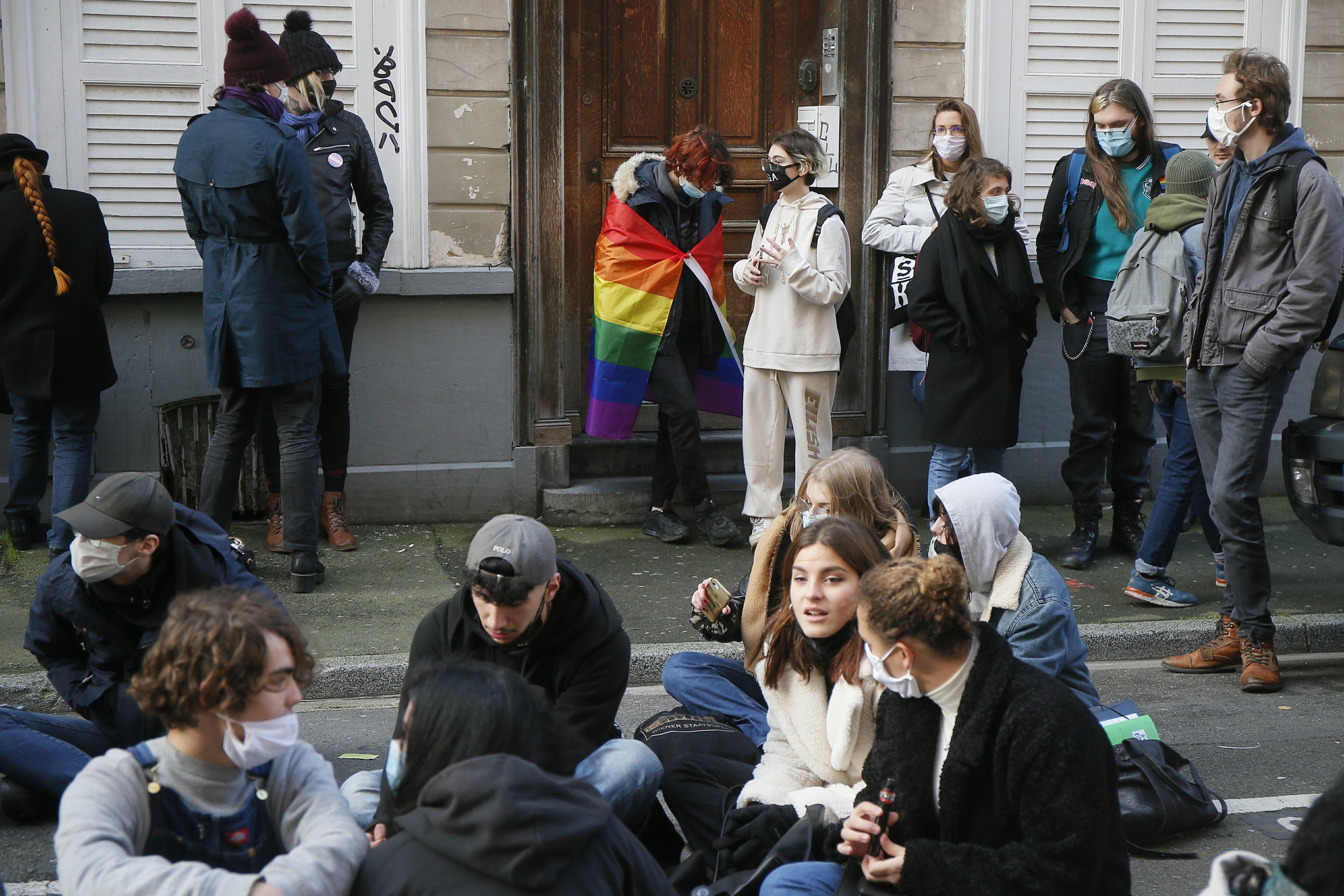 French teenagers protest after the suicide of their transgender classmate