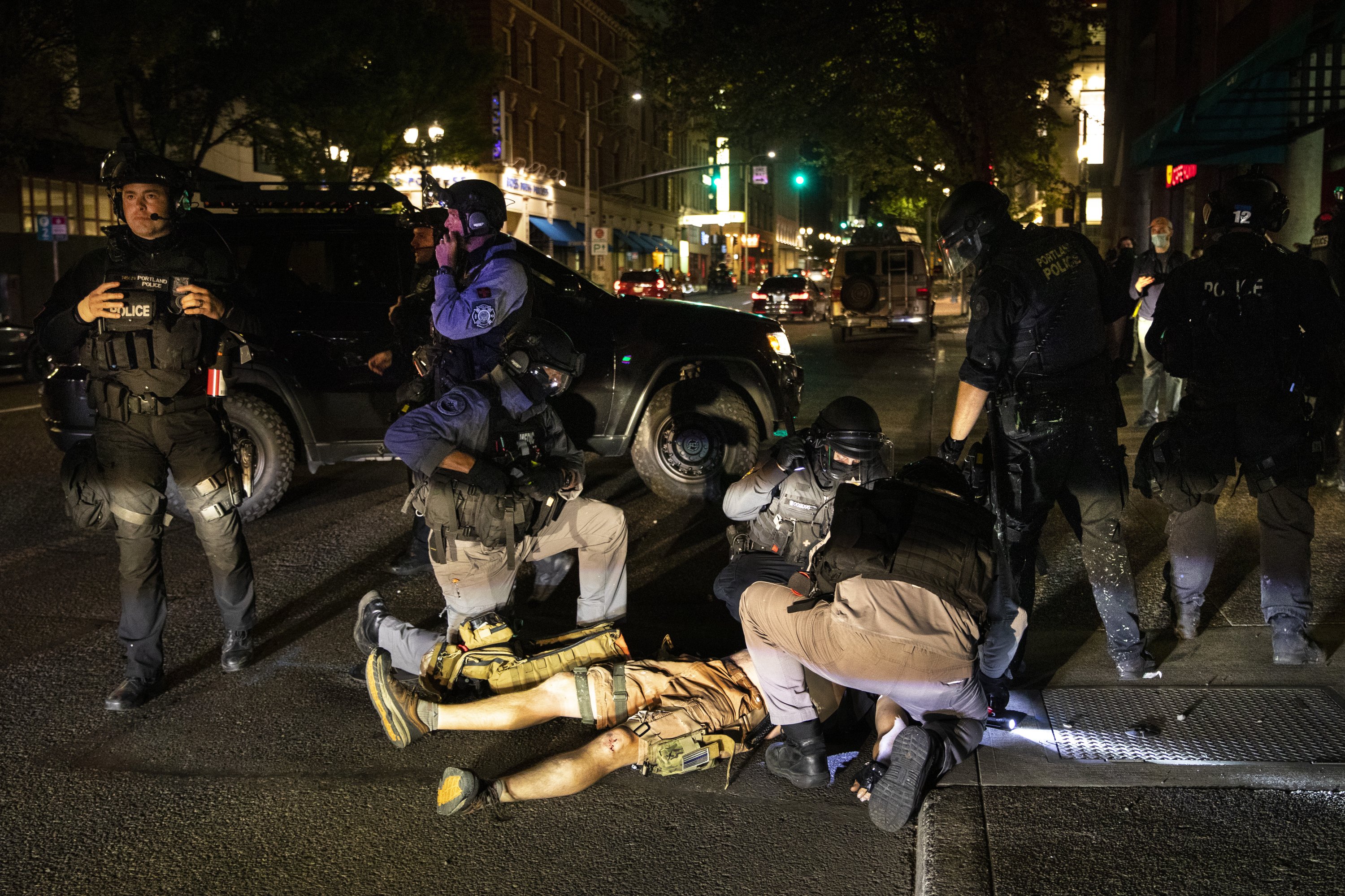 PROTESTERS, TRUMP SUPPORTERS CLASH IN PORTLAND thumbnail