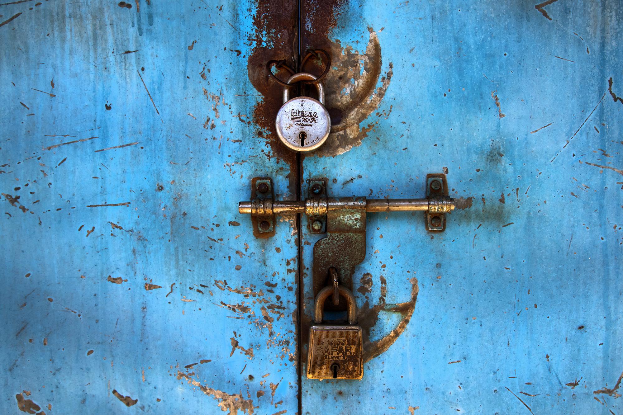A shop is seen locked at a market area in Gauhati, India on June 18, 2021. Rows of locked shops confront bargain-hunters for most of the day in Fancy Bazar, a nearly 200-year-old market that offered cheap prices until the COVID-19 pandemic hit Gauhati, the biggest city in India’s remote northeast. (AP Photo/Anupam Nath)