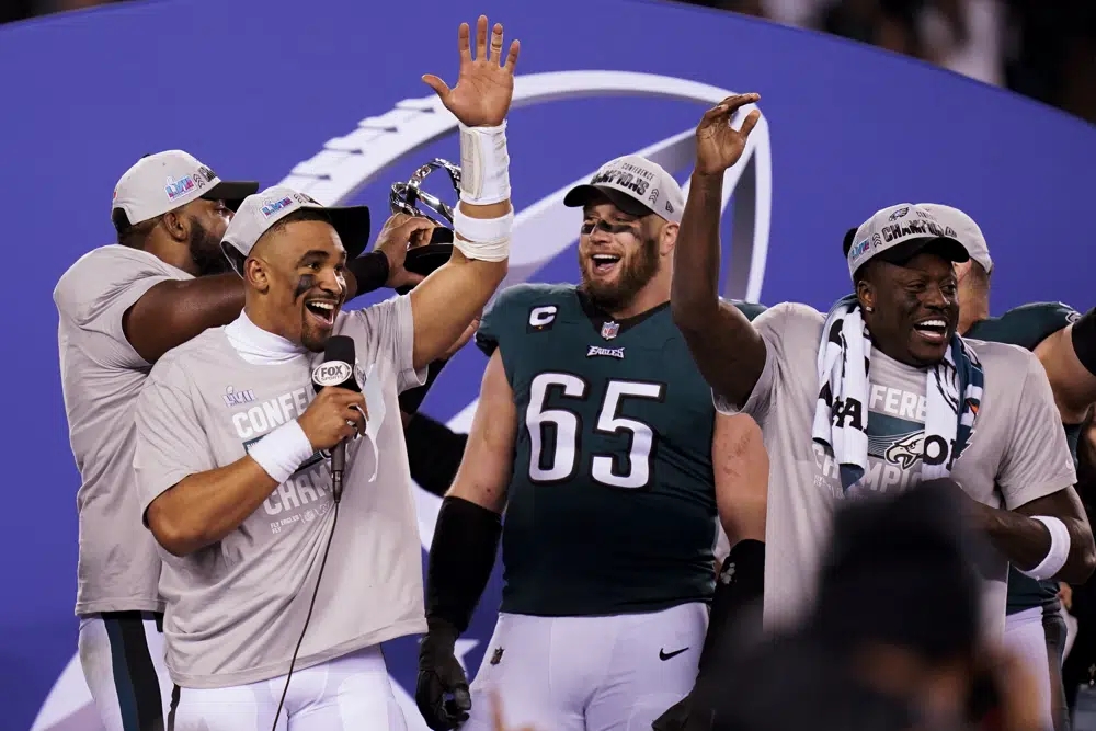 Eagles fans celebrate NFC Championship in streets of Philadelphia and  inside the Linc, Jan. 29, 2023 