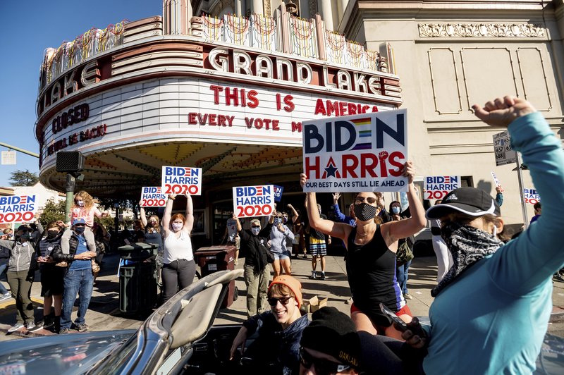 Biden, Harris win launches parties, protests in California