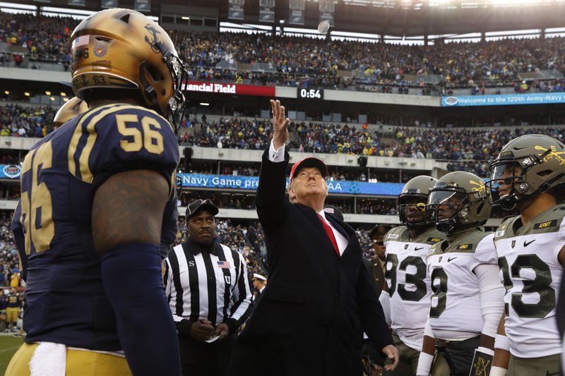 At Army Navy Game Trump Touts New Pro Sports Option