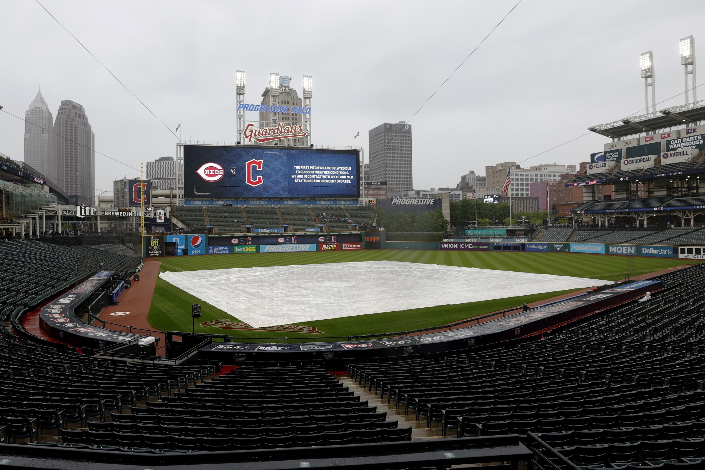Reds, Guardians postponed by rain, teams will play Thursday AP News