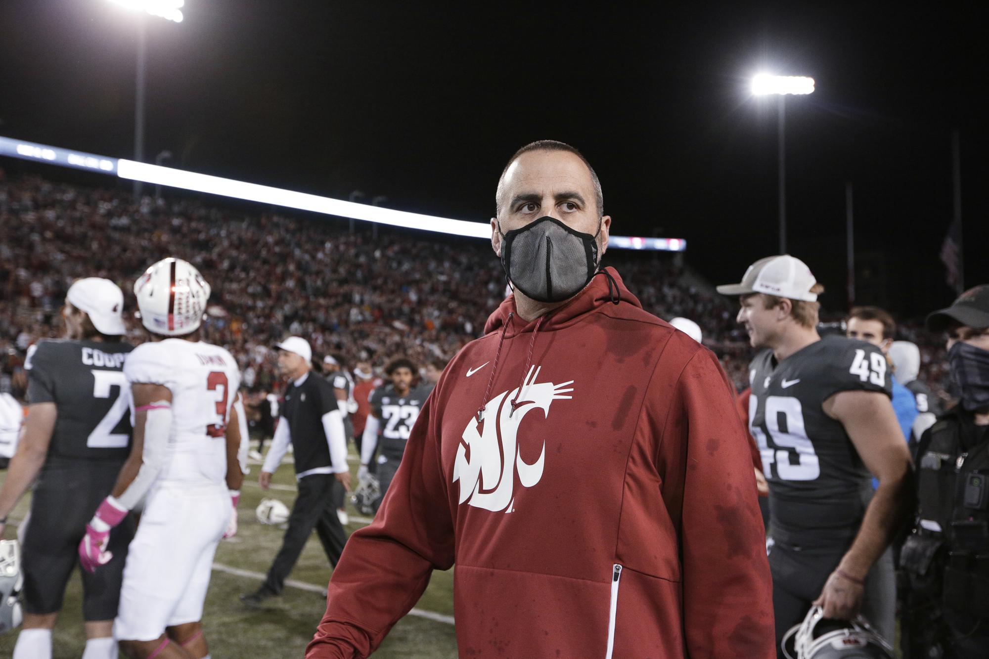 washington state university football coach fired