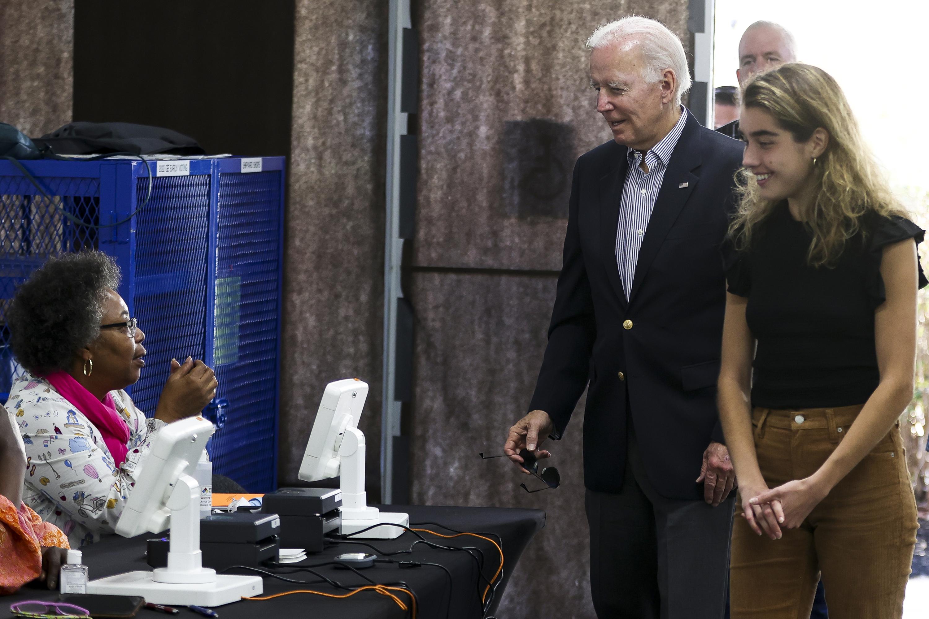 Biden votes early in Delaware for November midterms AP News