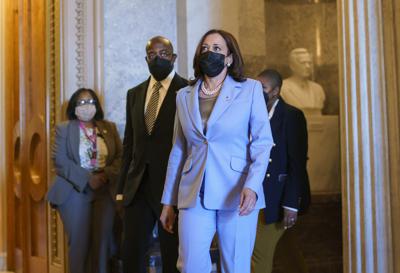 La vicepresidenta Kamala Harris en Washington el 2 de agosto del 2021. (Foto AP/J. Scott Applewhite)