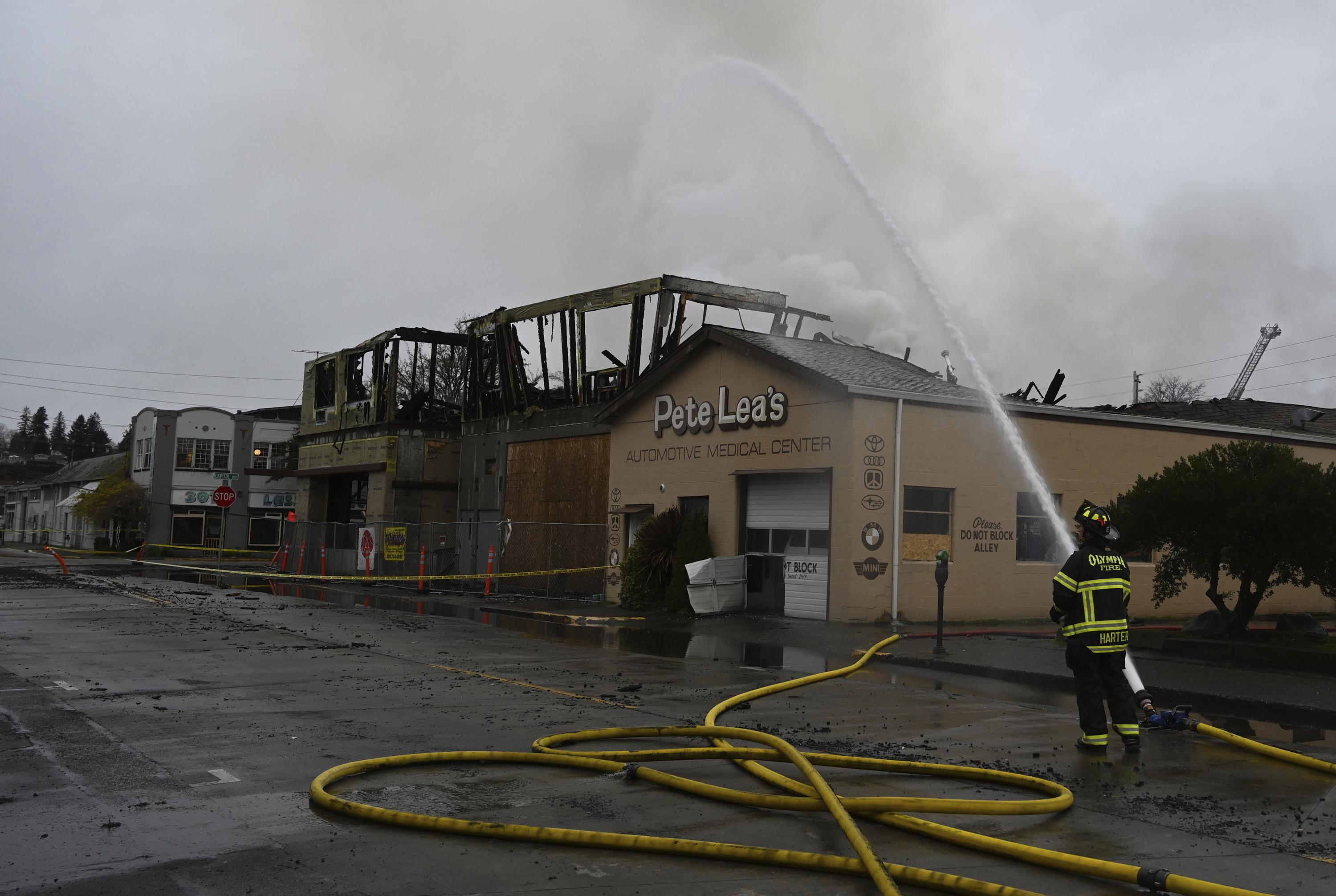 Olympia building destroyed by fire, 1 dead in Lakewood fire AP News