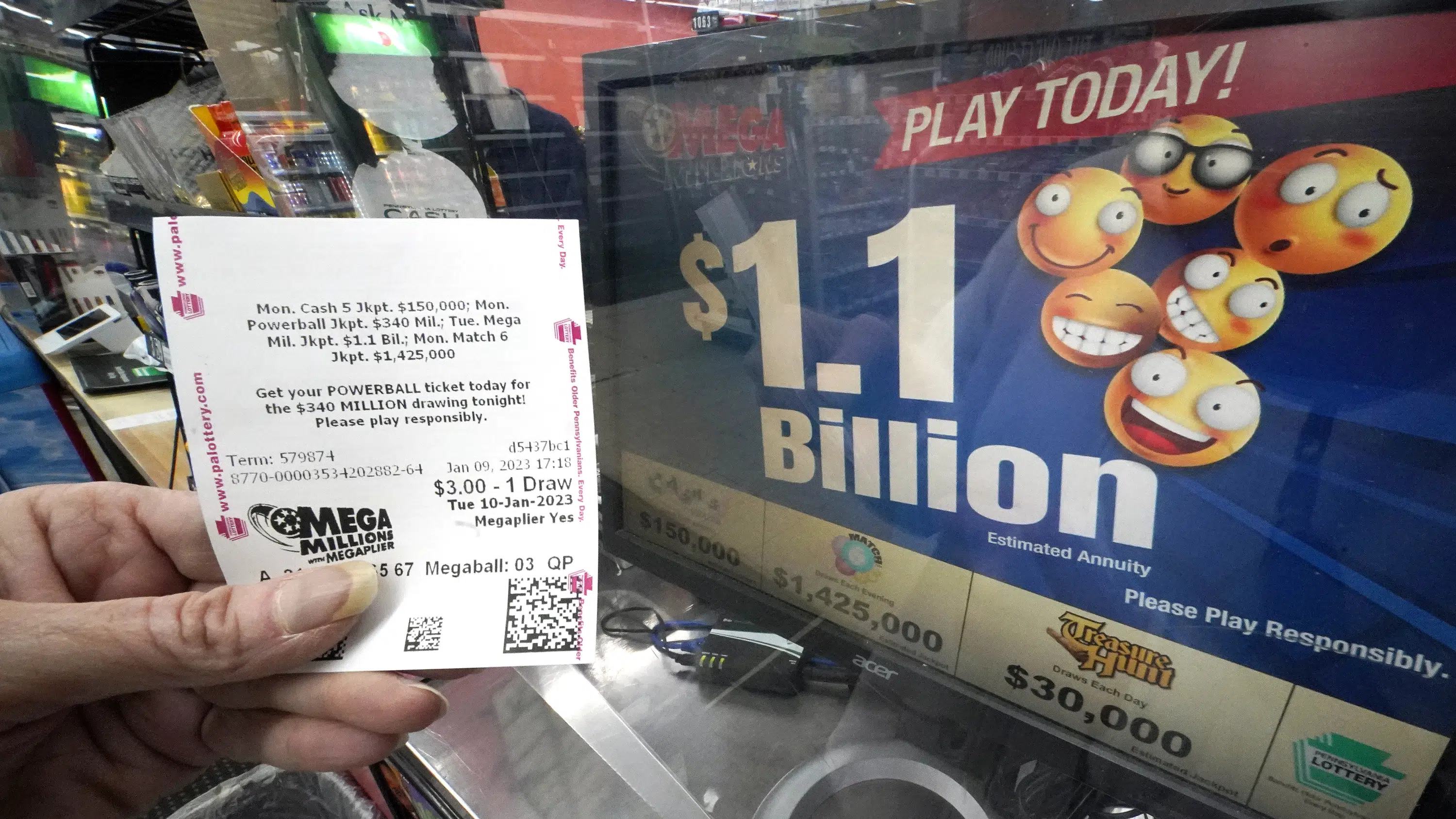 Numbers drawn for new Mega Millions $1.1 billion jackpot