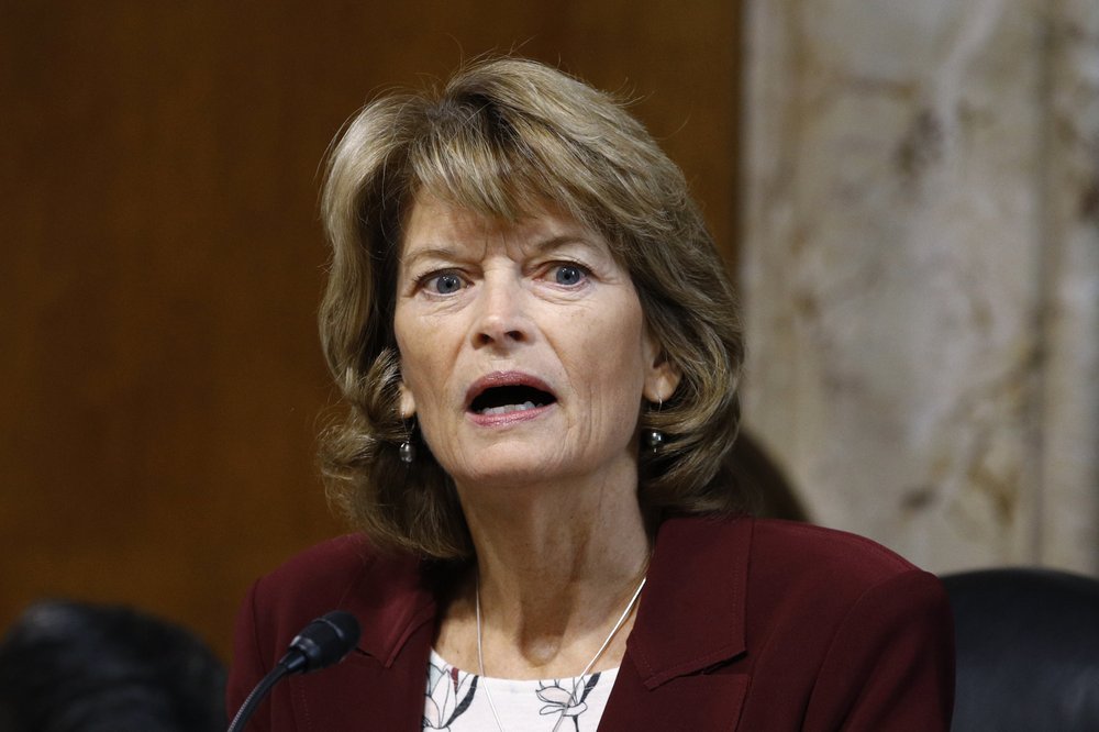 FILE - In this Dec. 19, 2019, file photo, Sen. Lisa Murkowski, R-Alaska, chair of the Senate Energy and Natural Resources Committee, speaks during a hearing on Capitol Hill in Washington. (AP Photo/Patrick Semansky, File)