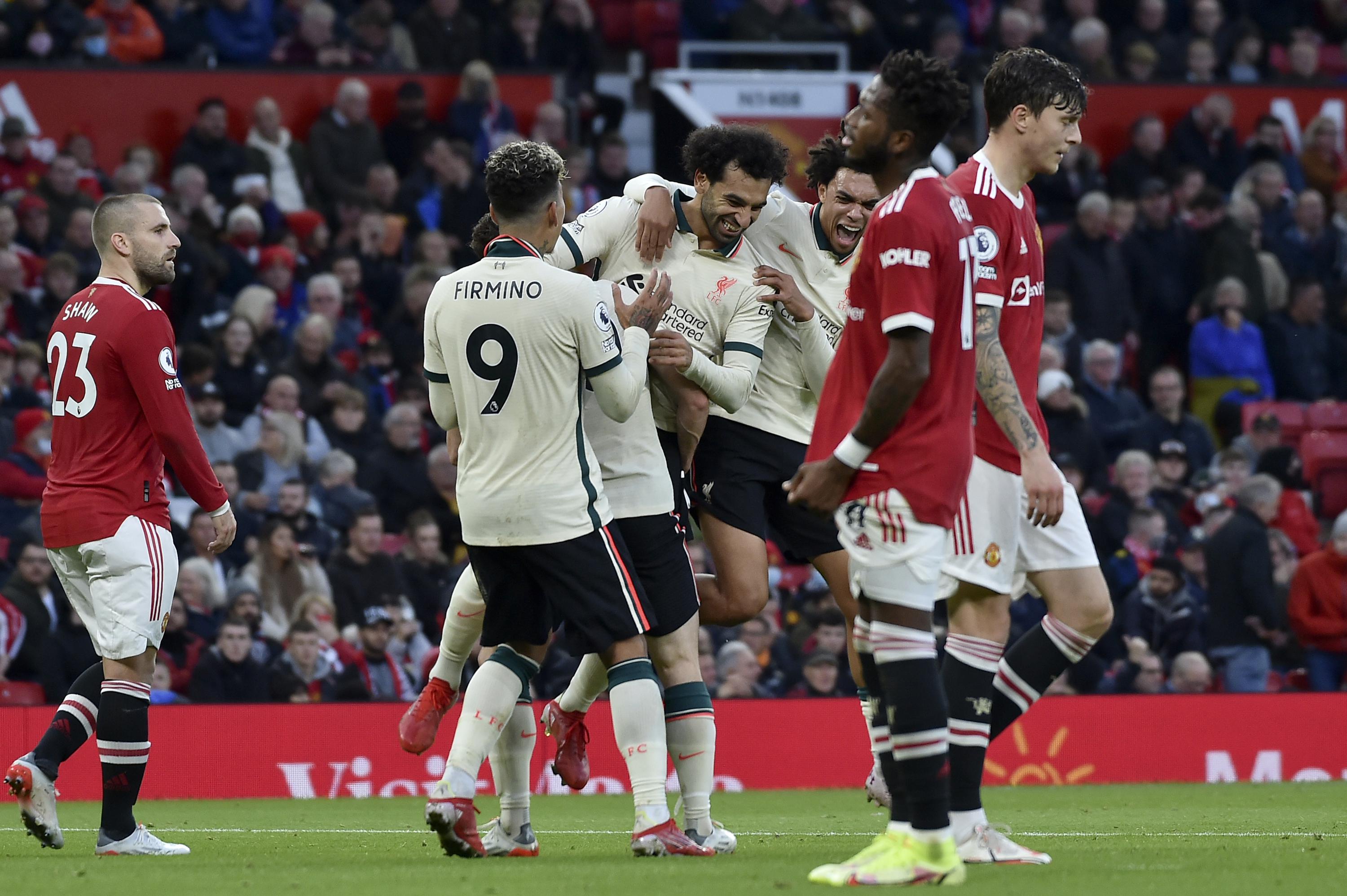 Man United humiliated: Salah hat trick in 5-0 Liverpool rout | AP News