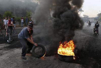 La protesta en Beirut, Líbano, el 24 de junio del 2021. (Foto AP/Bilal Hussein)