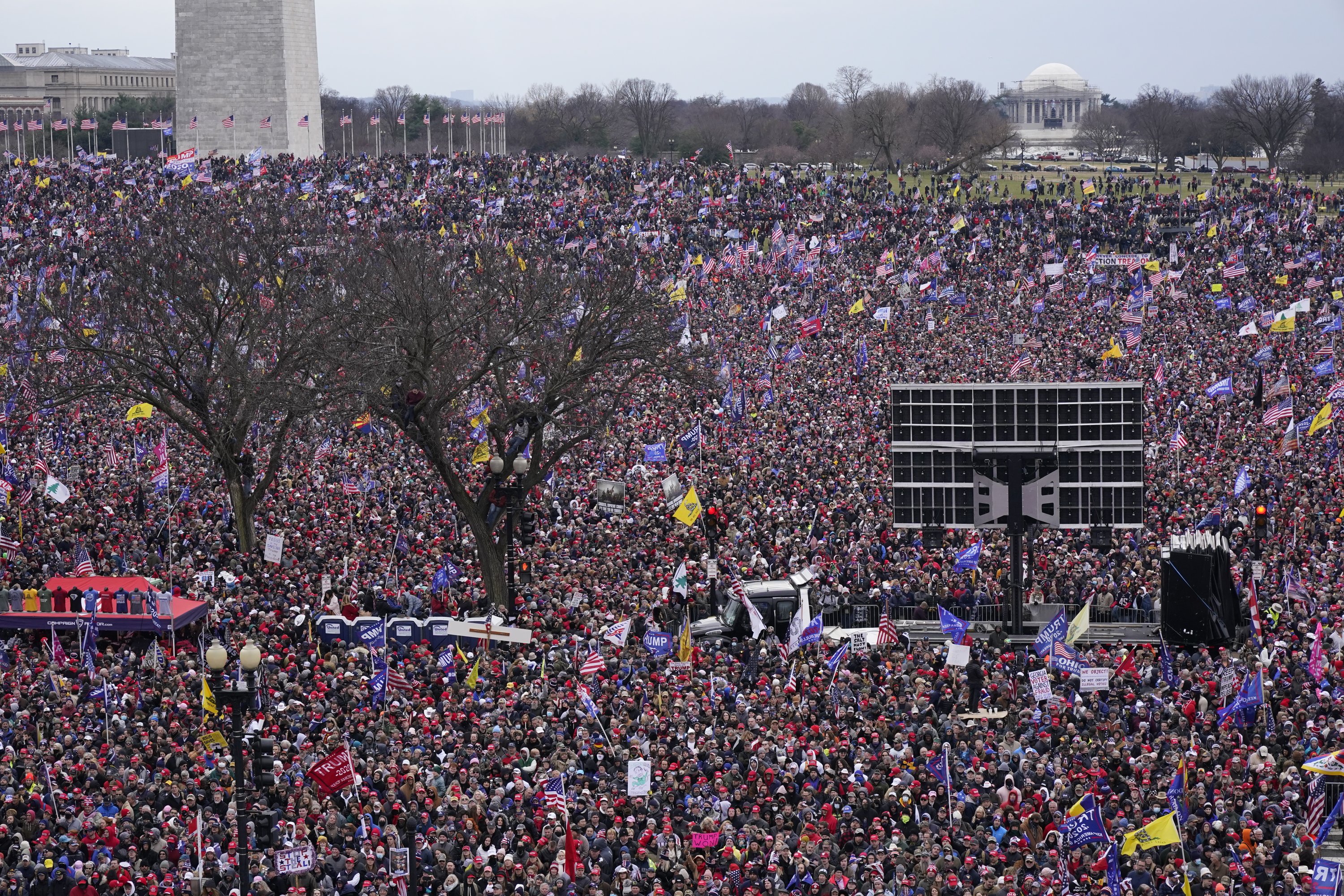 Thousands applaud Trump in protest over election results