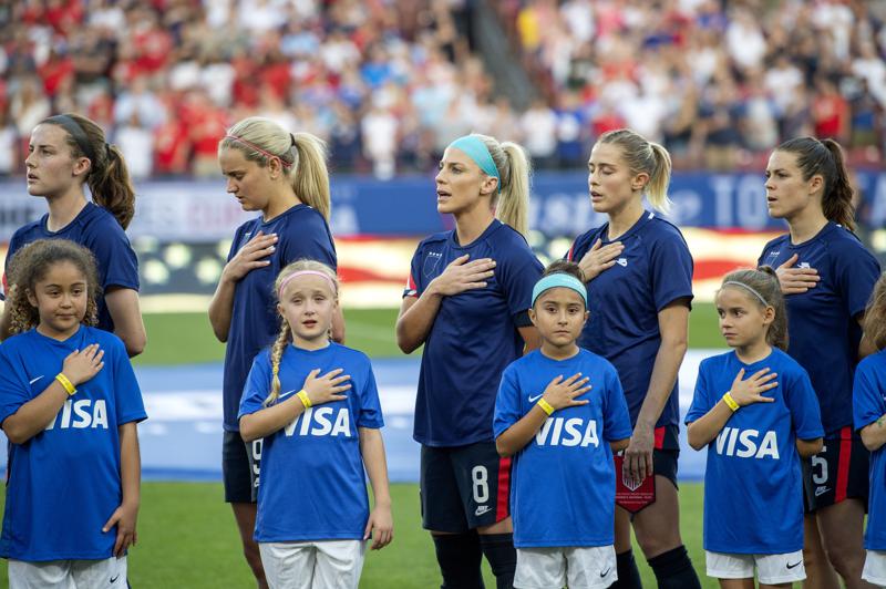 women in football jerseys