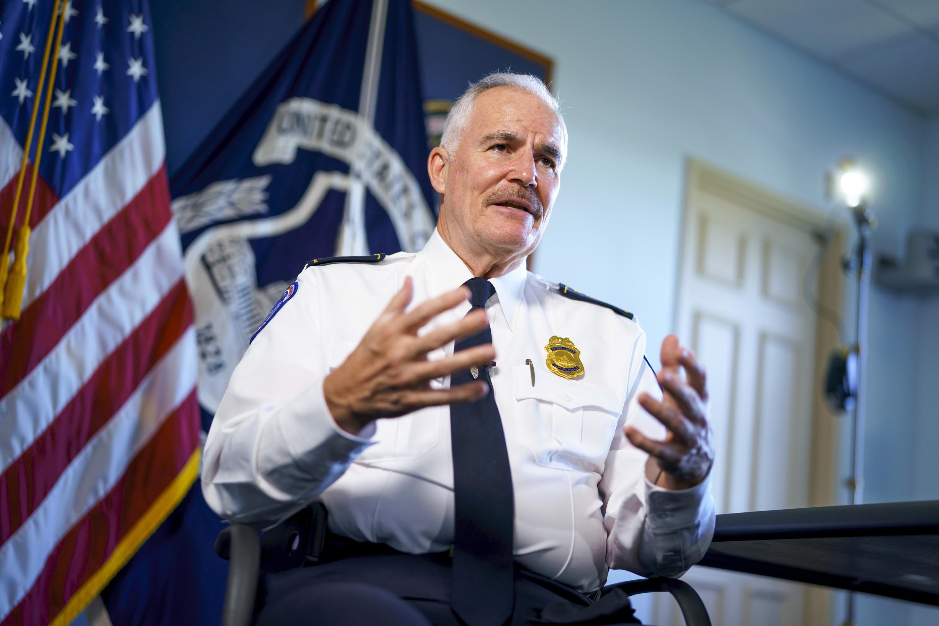 The AP Interview: Capitol Police chief sees rising threats | AP News