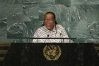Foreign Minister of South Africa Naledi Pandor addresses the 77th session of the United Nations General Assembly, at U.N. headquarters, Wednesday, Sept. 21, 2022. (AP Photo/Jason DeCrow)