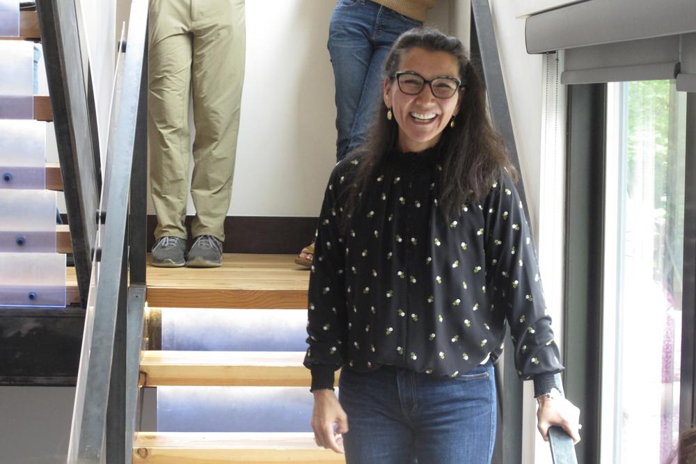 Democrat Mary Peltola smiles at supporters after delivering remarks at a fundraiser on Aug. 12, 2022, in Juneau, Alaska. Peltola is in two races on the Aug. 16, 2022, ballot in Alaska. One is the U.S. House special election, a ranked choice election in which she is competing against Republicans Sarah Palin and Nick Begich. The winner of that race will serve the remainder of the late U.S. Rep. Don Young's term, which ends early next year. The other race she is in is the U.S. House primary. (AP Photo/Becky Bohrer)