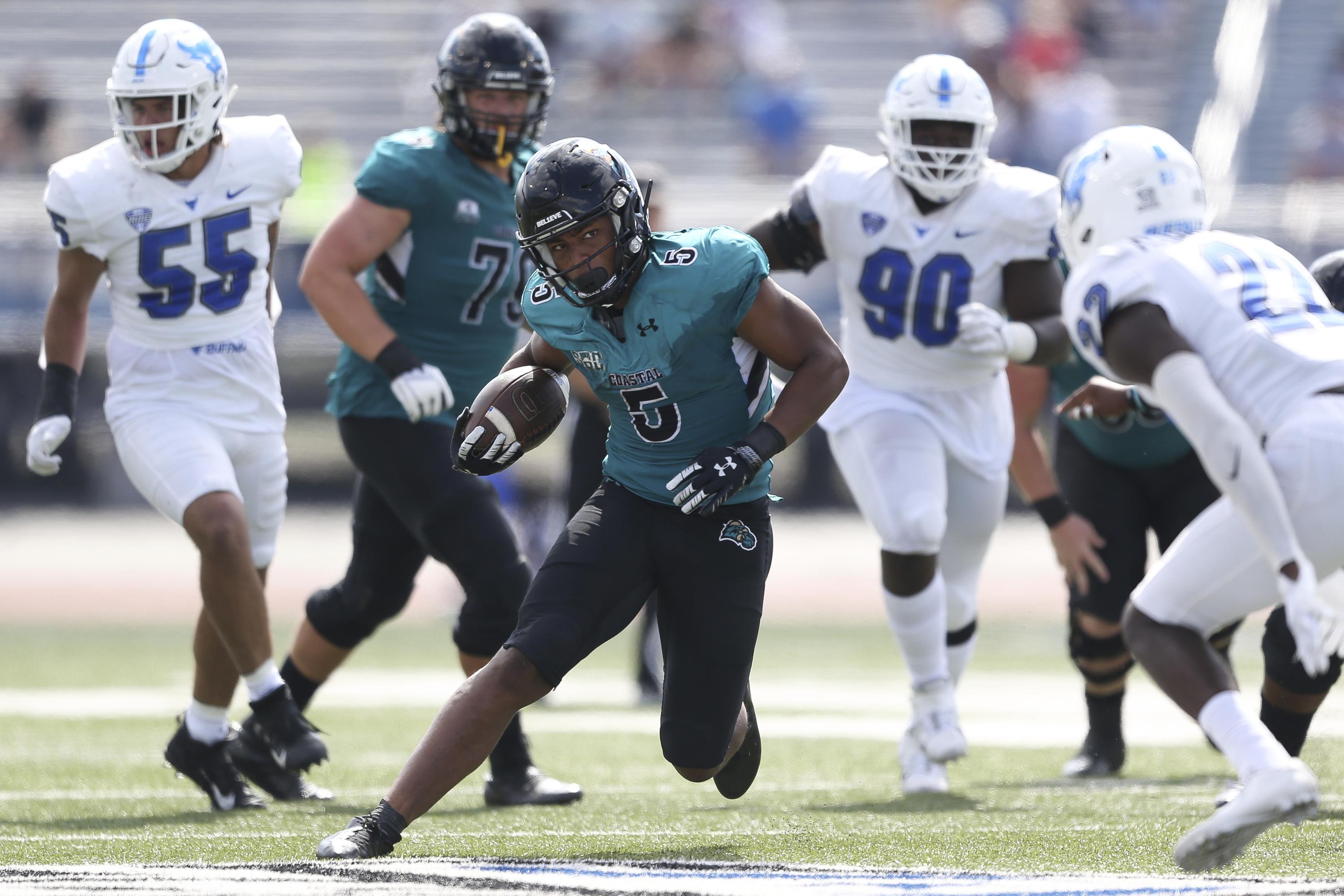 No. 17 Coastal Carolina looks stay perfect against UMass AP News