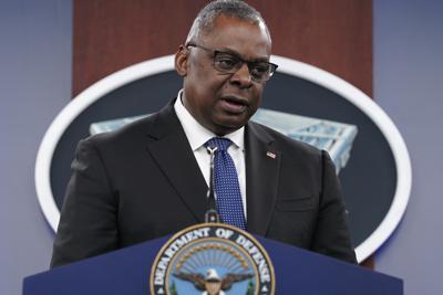 El secretario de Defensa, Lloyd Austin, en una conferencia de prensa en el Pentágono en Washington, el jueves 27 de octubre de 2022. (AP Foto/Susan Walsh)