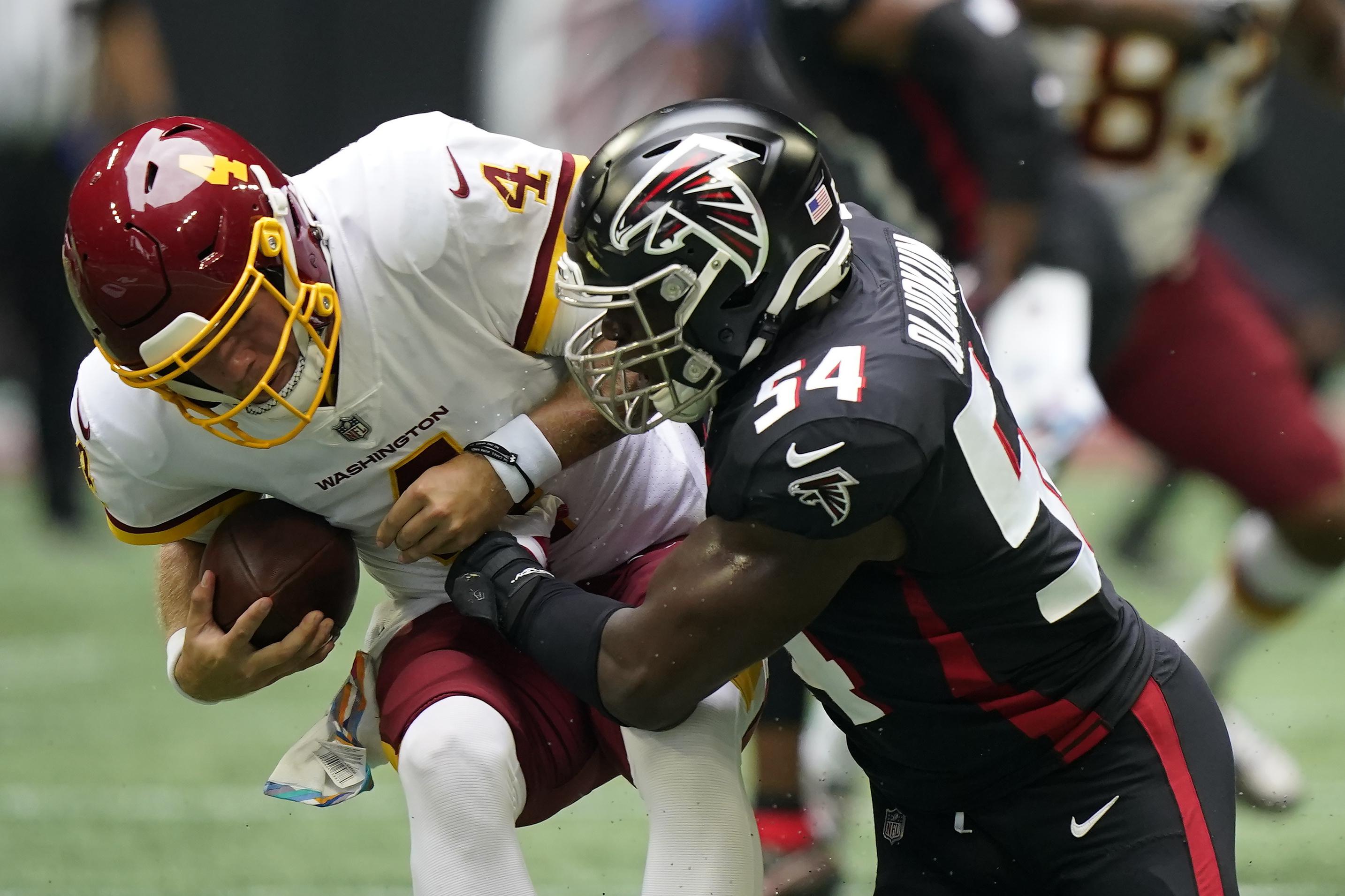 Falcons, Commanders meet in game with playoff implications AP News