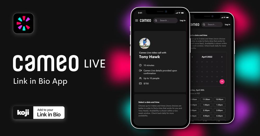 Cameo Live on the Koji App Store