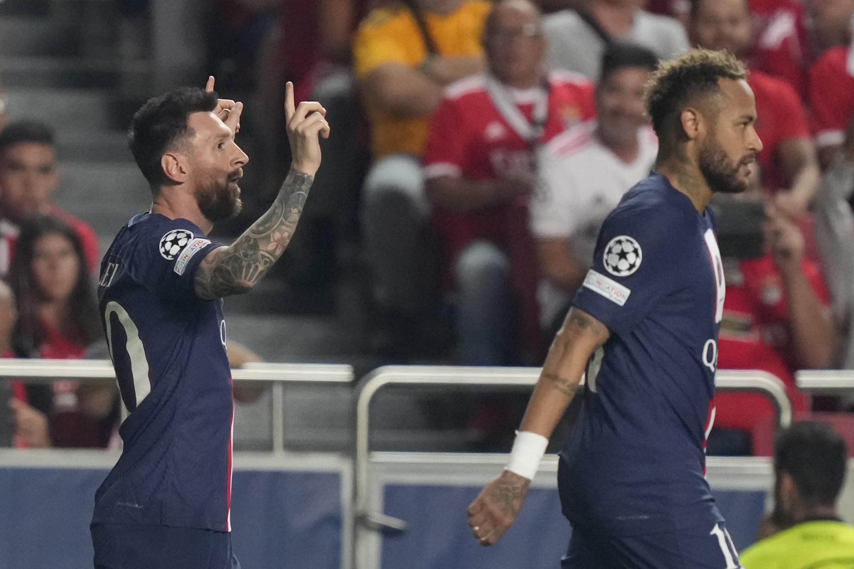 Golo de Messi ajuda PSG a empatar 1-1 com o Benfica no CL