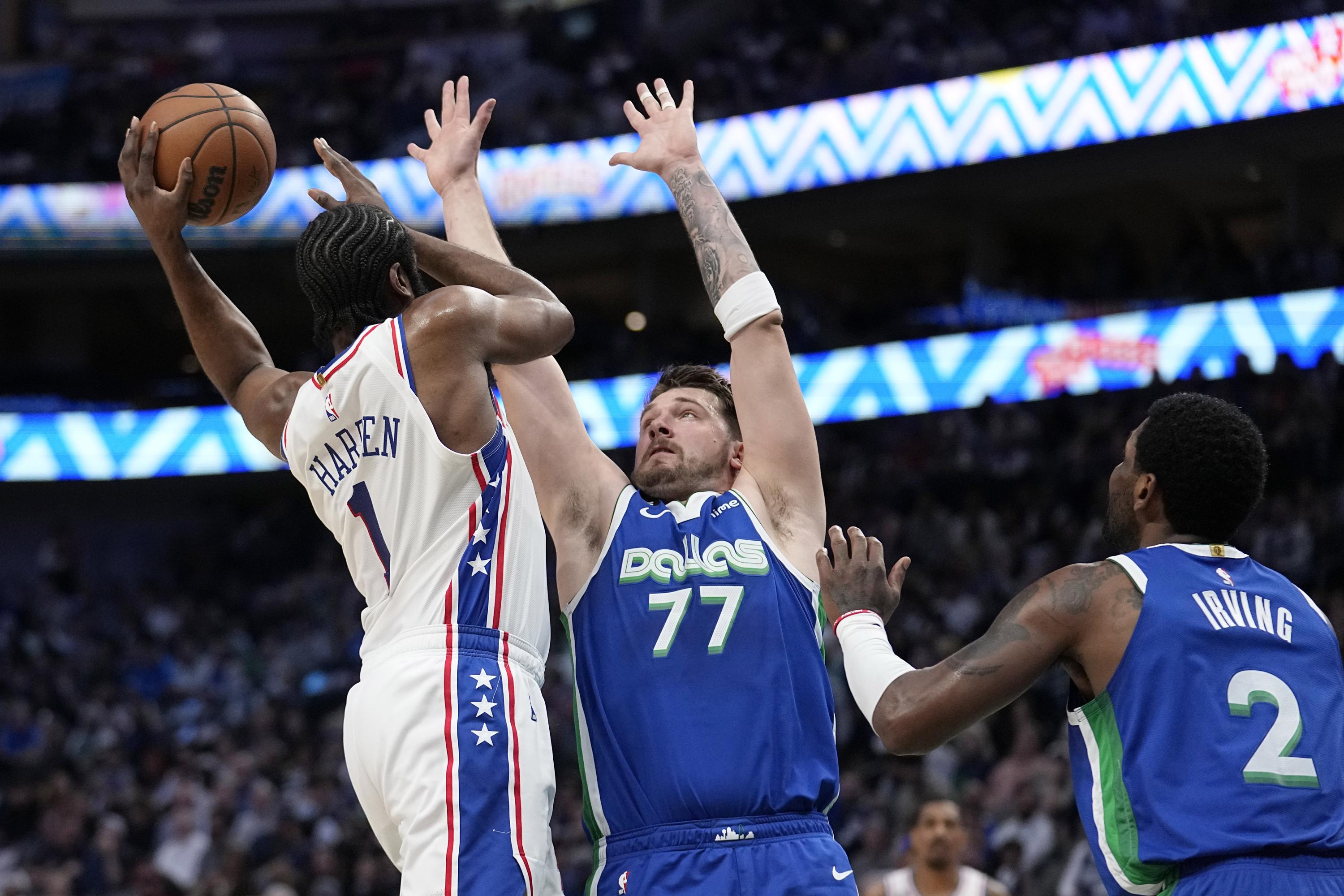 Doncic scores 42, Irving 40 as Mavs outlast 76ers 133-126 | AP News