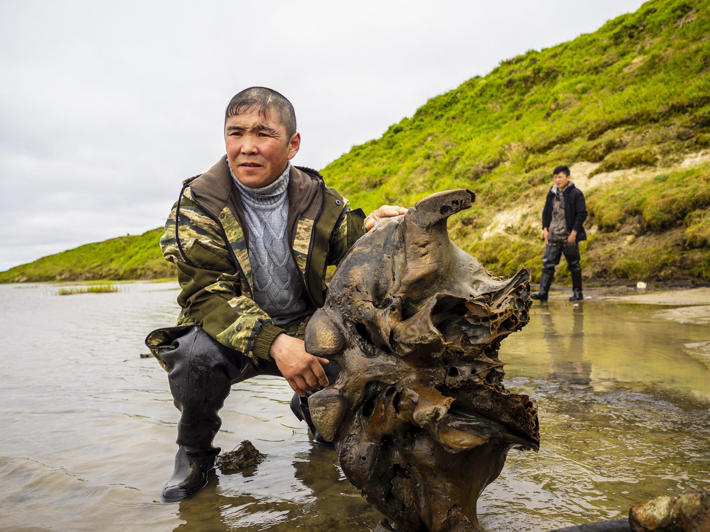 Well-preserved mammoth skeleton found in Siberian lake | AP News