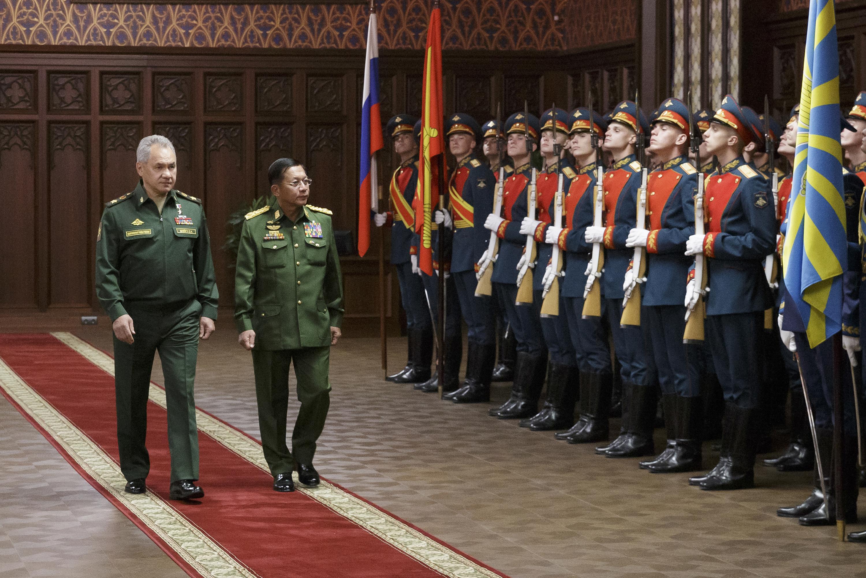 Myanmar's junta leader attends military conference in Moscow | AP News