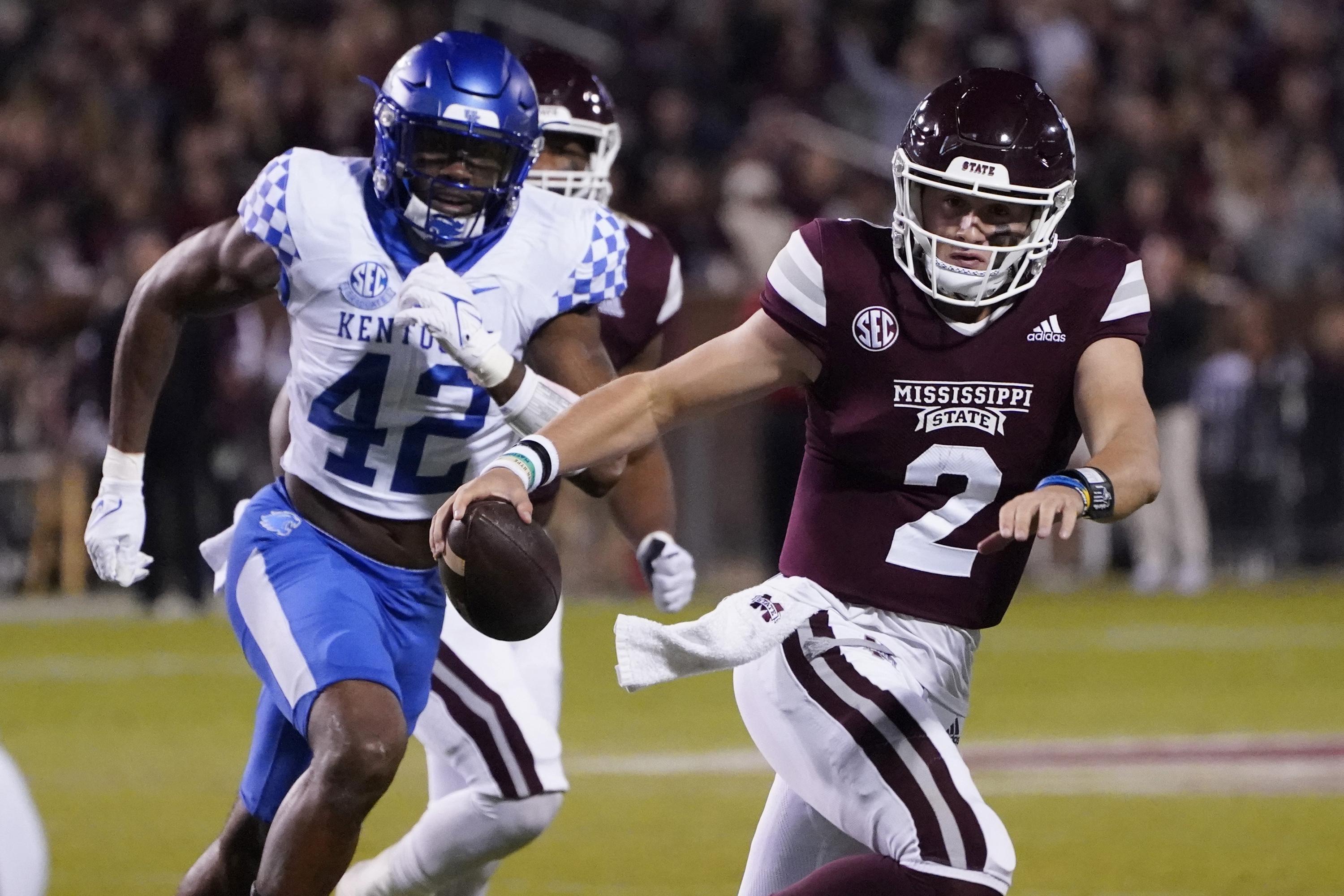 Mississippi State beats turnoverprone No. 12 Kentucky 3117 AP News