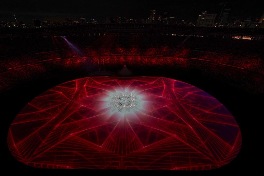 Dancers are seen during the opening ceremony at the Olympic Stadium at the 2020 Summer Olympics, Friday, July 23, 2021, in Tokyo. (AP Photo/David J. Phillip)