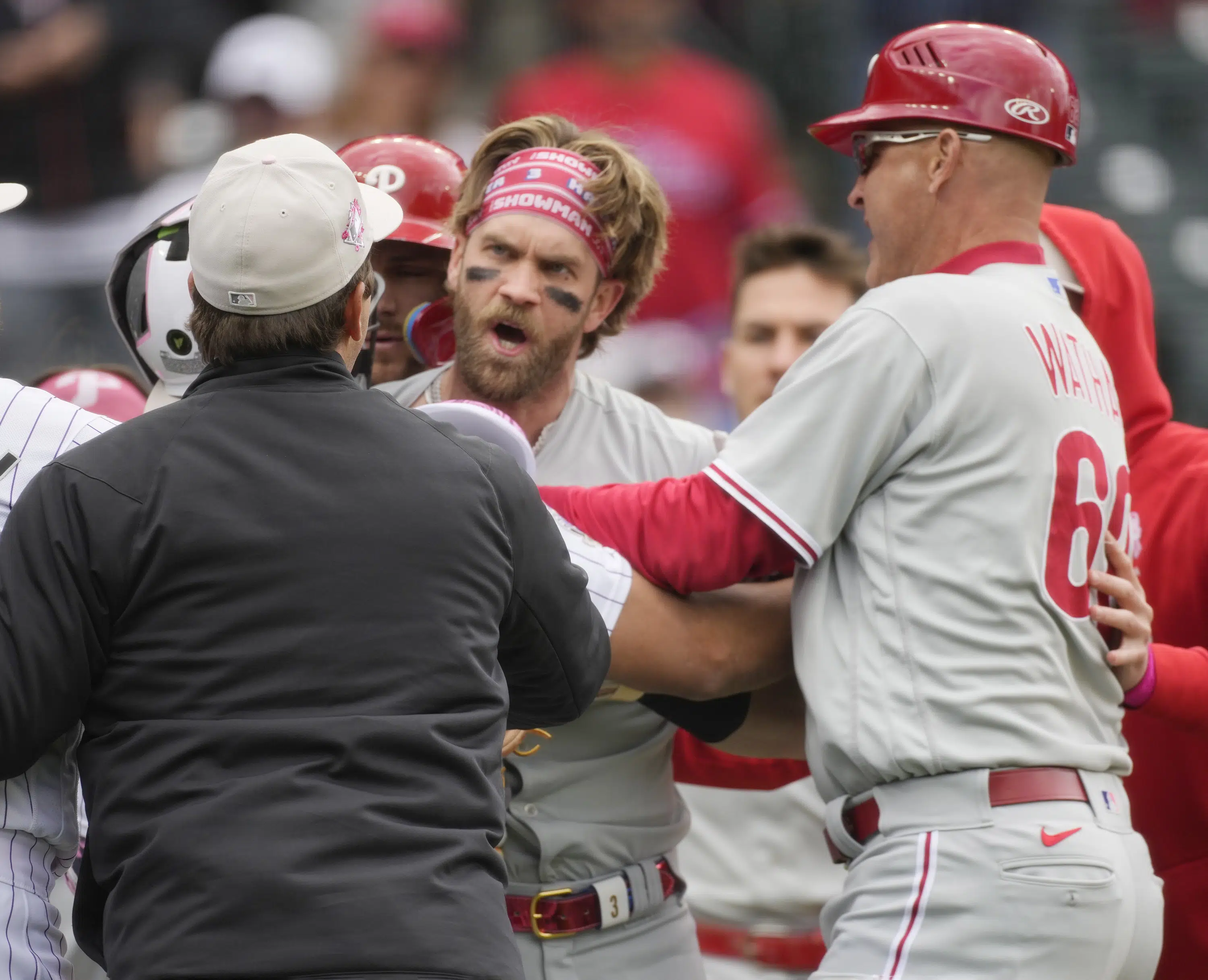 Harper ejected for charging dugout, Freeland pitches Rockies past Phillies 4-0 on 30th birthday Harper ejected for charging dugout, Freeland pitches Rockies past Phillies 4-0 on 30th birthday