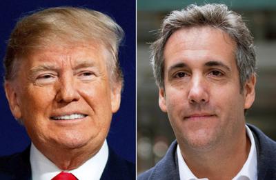 Combinación de fotos sin fecha donde se ve al expresidente estadounidense Donald Trump y Michael Cohen, quien era su abogado. (Foto AP/Archivo)