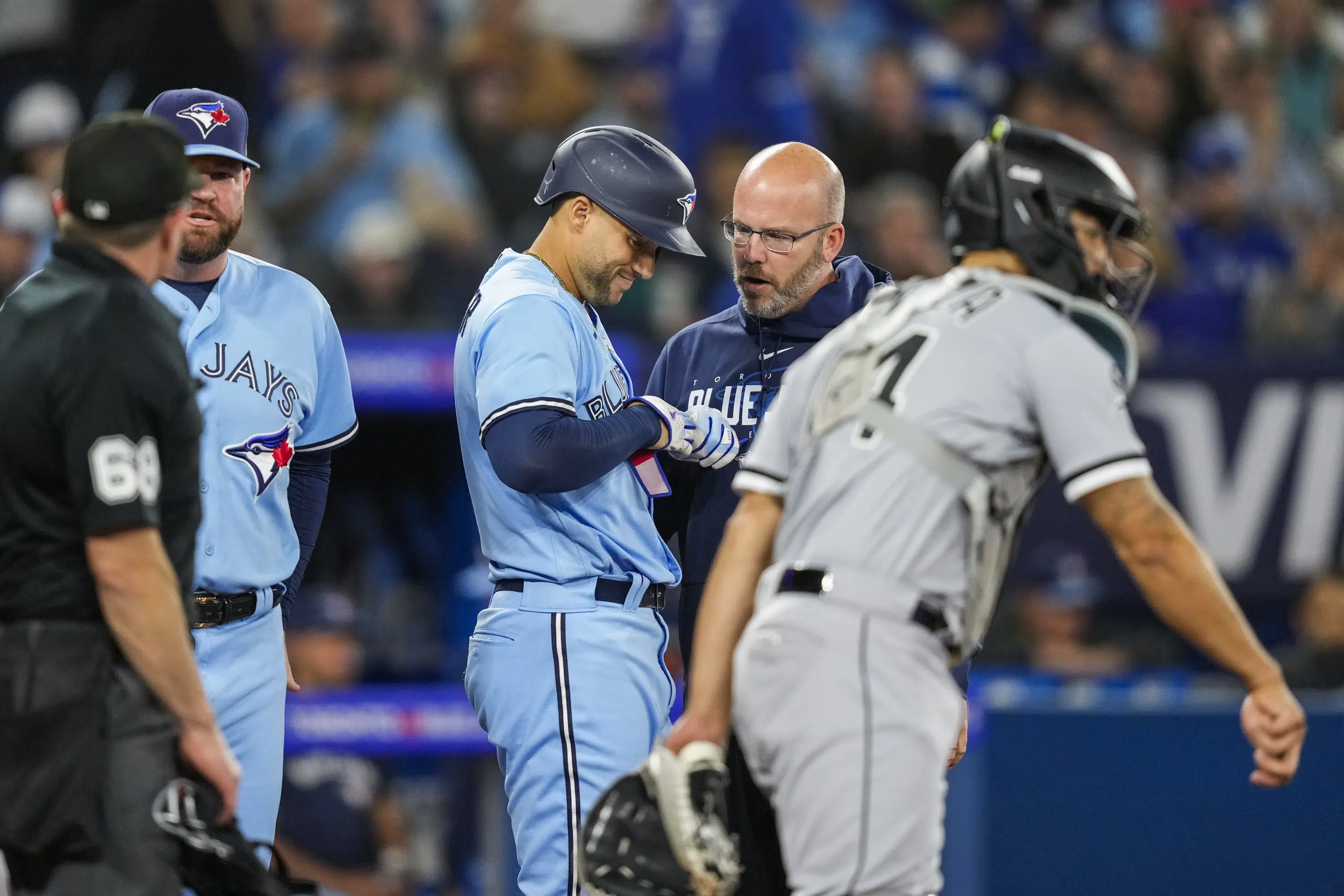 Blue Jays RF Springer scratched vs Red Sox with illness | AP News